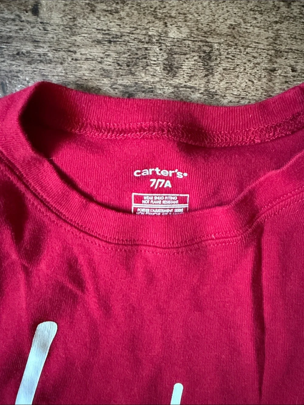 Carter's Red Holiday Top with White Graphic